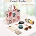 thumbnail image 5 of FORMRS Womens Corduroy Tote Bag Crossbody Shoulder Handbag with Pocket, Brown Christmas Cups, 5 of 7