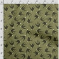 thumbnail image 3 of Soimoi Bird Printed, Cotton Satin Spandex, Sewing Fabric by The Yard 54 Inch Wide, Decorative Fabric for Dresses and Home Accents, Olive Green, 3 of 5