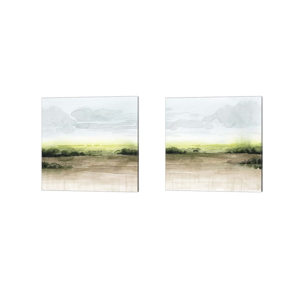 Great Art Now Morning Bluff by Grace Popp 2 Piece Canvas Art Set Each 14"W x 14"H