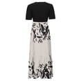 thumbnail image 3 of WILLBEST Vestidos Casuales Vestido de Verano de Manga Corta con Estampado Floral para Mujer Vestido Casual de Verano con Cuello Redondo y Cremallera En La Espalda con Ajuste Mediana​​, 3 of 3