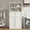 White, variant on Senfot Gray 51" Tall Storage Cabinet with 2 Drawers and 2 Open Shelves, Versatile Organizer for Home, Kitchen, and Office Spaces