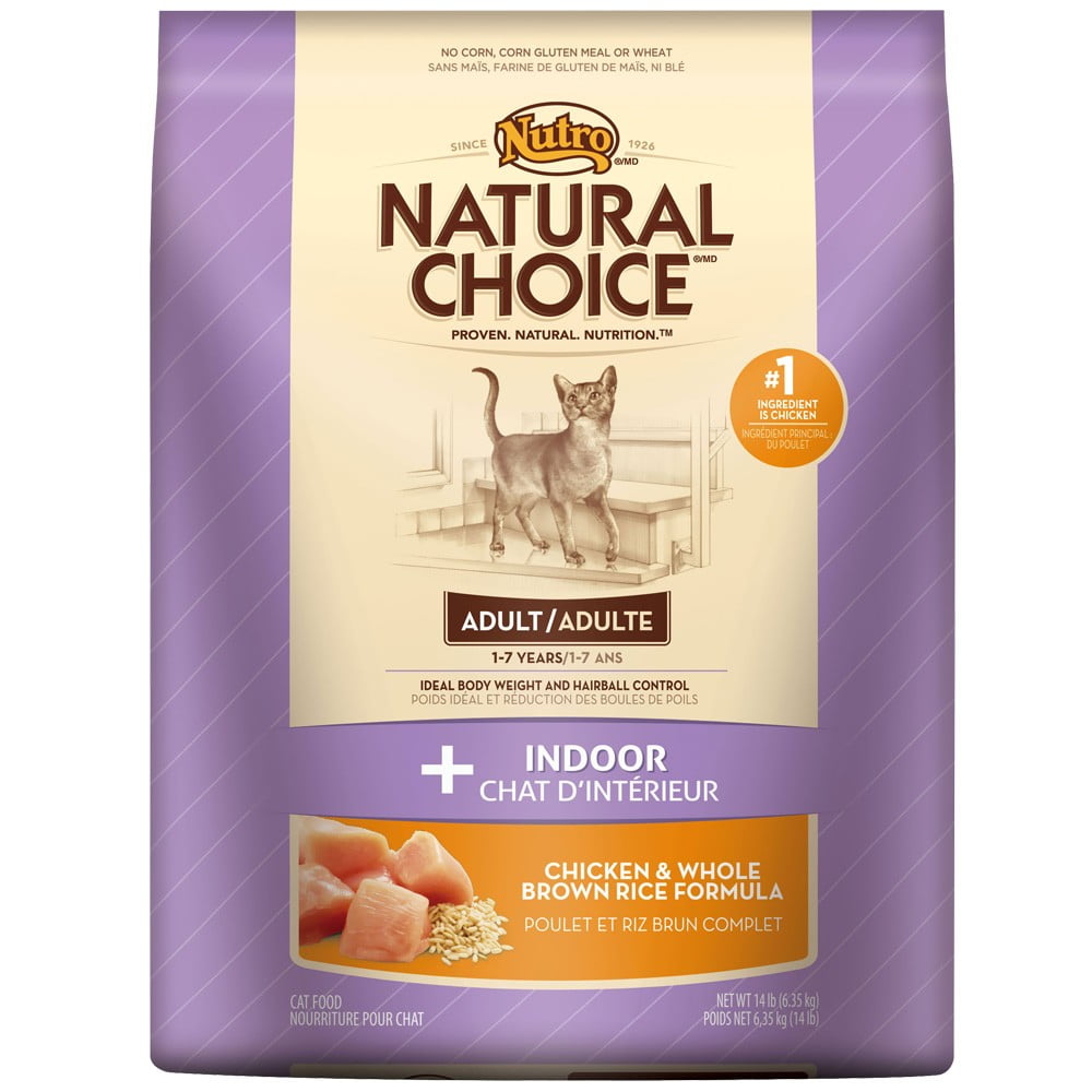 Nutro Wholesome Essentials Chicken & Brown Rice Recipe Indoor Dry Cat Food, 14 lbs.