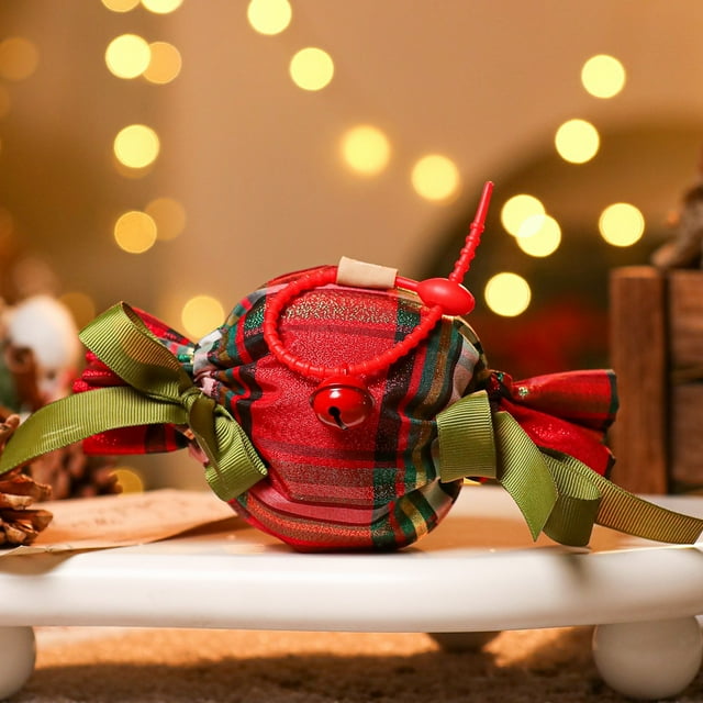 Papier d'Emballage à Cordon Réutilisable en Velours pour Fête de Noël