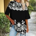 thumbnail image 4 of GaThRRgYP Women's Summer Short Sleeve Tops Outfits,Women's Oversized Round Neck Short Sleeved Solid Summer Base Shirt Sports T-shirt Tops Black S, 4 of 7