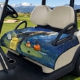 thumbnail image 3 of Pzuqiu Quilted 2-Person Golf Cart Seat Cover With 4 Pockets - Non-Slip Protector Compatible With EZGO Yamaha Club Car, 3 of 9