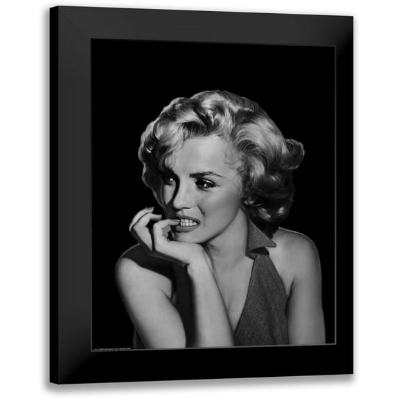 Michael, Jerry 12x14 Black Modern Framed Museum Art Print Titled - The Thinker - Marilyn Monroe