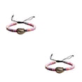 thumbnail image 3 of Juego de pulseras trenzadas de concha Minnieouse colorido con cordón ajustable para mujer, 3 of 6