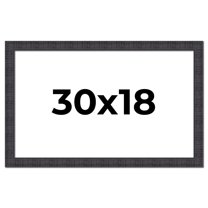 30x18 Frame Brown Rustic Solid Wood Picture Frame 1.5 Inches Wide | Interior Frame Depth 0.5 Inches