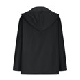 thumbnail image 4 of Dazajoo Warm Hooded Fleece Lined Waterproof Rain Jacket Women Classic Solid Color Windbreaker 2024 Winter Fall Lightweight Outdoor Active Trench Coat with Pockets Vacation Sale,Black,XL, 4 of 6