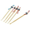 REGALWOVEN Bamboo Spoon Curette Ear Wax Remover Cartoon Doll Decor 5Pcs