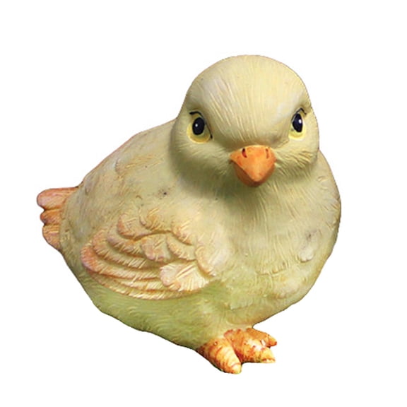 Pitycbo Realistic Garden Statues Chick Sculpture Lovely Resin Crafts Animal Figurines Art for Courtyard Lawn Yard Decoration Ornament 7.3x6x6.5cm