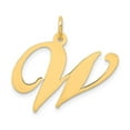 thumbnail image 1 of Diamond2Deal 14K Yellow Gold Large Script Letter W Initial Pendant for Women, 1 of 5