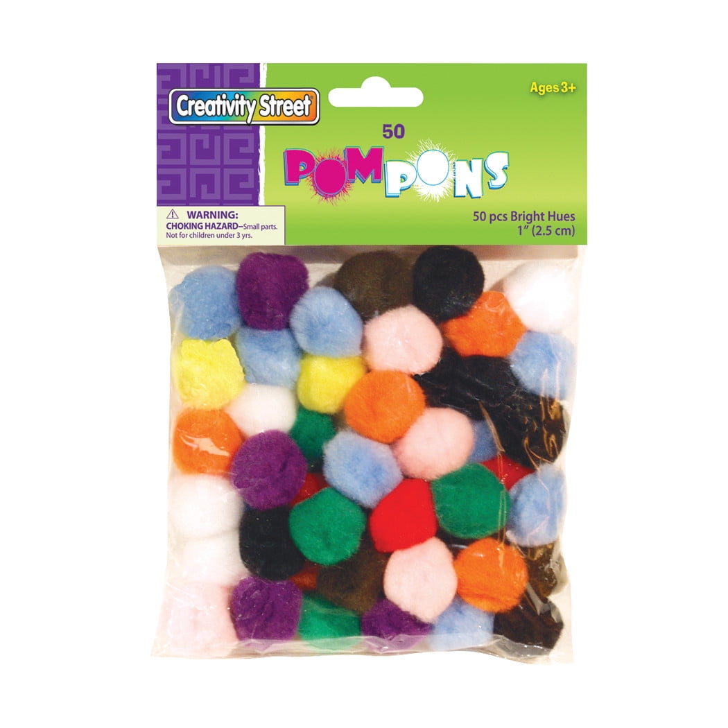10mm  FLUFFY  POM POMS CHOICE OF 2 COLOURS PACK OF 100 
