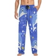 thumbnail image 4 of Men's Pajama Pants with Pockets Sleepwear Lounge Pants Stretch Casual Cute Dolphin Cartoon, 4 of 7
