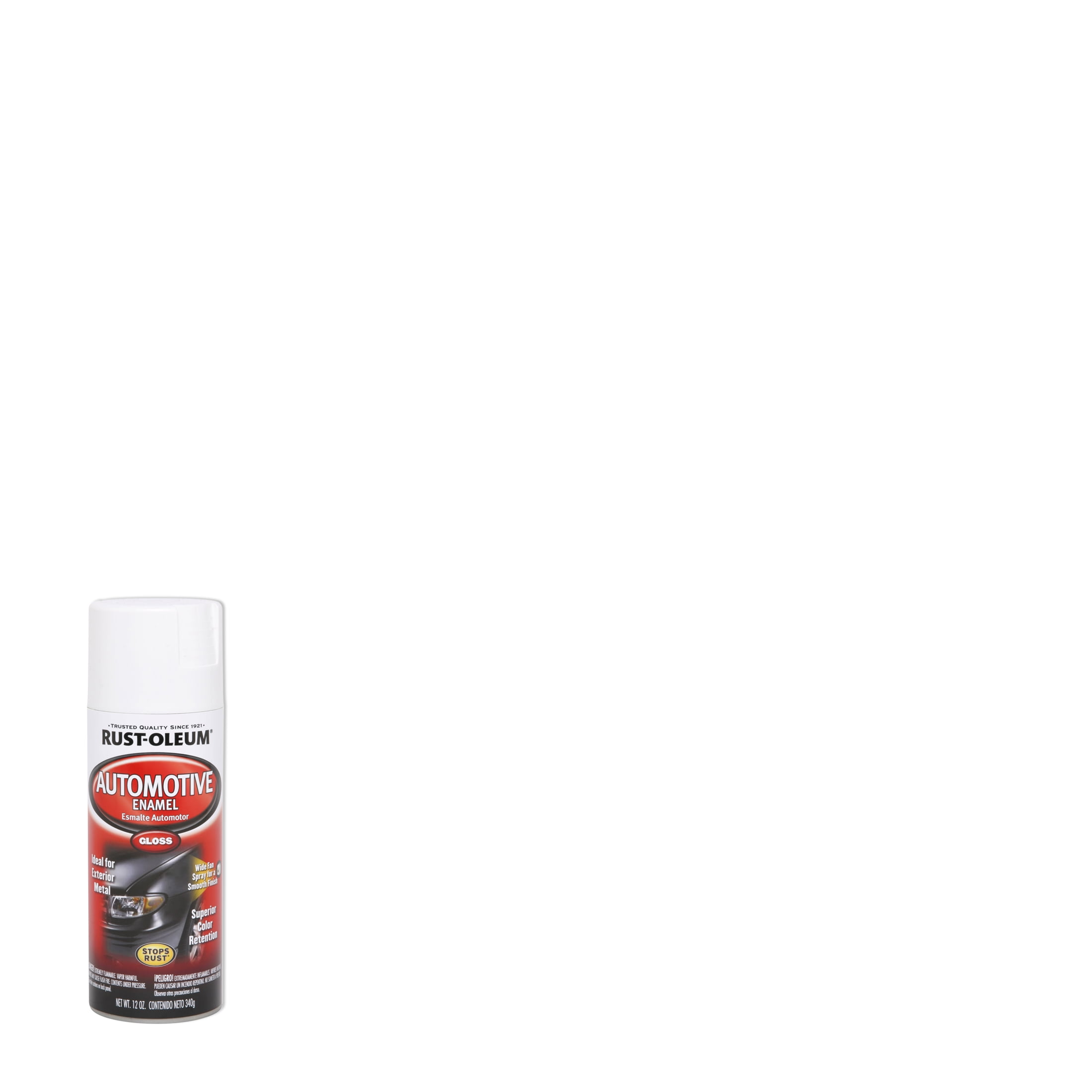 White, Rust-Oleum Automotive Gloss Acrylic Enamel 2X Spray Paint-271919, 12 oz