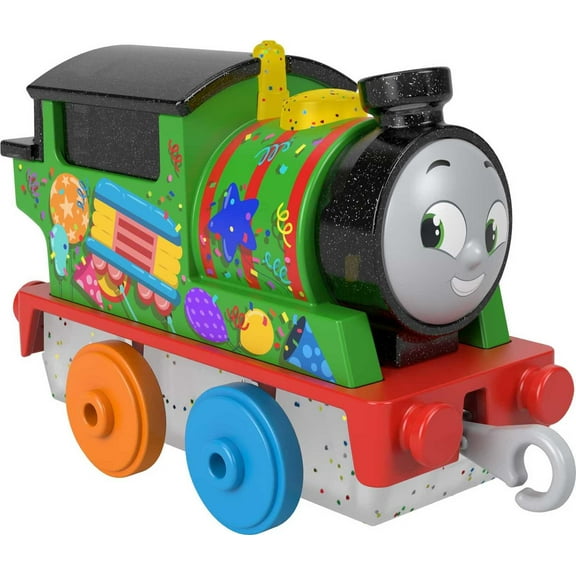 Thomas & Friends Toy Train, Celebration Percy Diecast Metal Engine for Preschool Kids