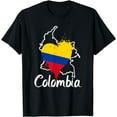 thumbnail image 2 of I Love Colombia National Flag Colors Heart With Map T-Shirt T-Shirt, 2 of 3