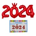 thumbnail image 1 of LCXmlly Party Photo Backdrop Bright Color Number Balloon Decoration Inflatable Widely Used 2024 New Year Party Ornament, 1 of 9