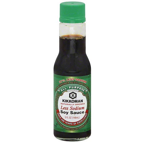 Kikkoman Less Sodium Soy Sauce, 5 oz (Pack of 12)