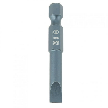 

10pcs 1/4inch Hex Shank Magnetic Slotted Screwdriver Bits Set Slotted Screw Drivers H6.3x50xSL6mm