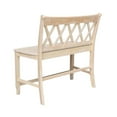 thumbnail image 6 of Armless Double X-Back Natural Solid Wood Bench with a Seat Height of 24", 6 of 9
