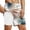 004 White, variant on Mens Swim Trunks Hawaiian Beach Shorts Quick Dry Bathing Suit 2-in-1 Swimming Shorts with Multi Pockets