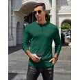 thumbnail image 3 of COOFANDY Mens Long Sleeve Henley T-Shirts Basic Thermal Pullover Stretch Tee Shirts Fashion Casual Tops, 3 of 6
