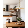 thumbnail image 3 of Dainolite 1 Light Pendant in Aged Brass w/ Matte White & Gold Shade, 3 of 3