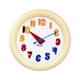 thumbnail image 1 of Reloj de pared nórdico colgante, redondo, moderno, decorativo, silencioso, adorno de reloj artístico para Amarillo colorido, 1 of 9