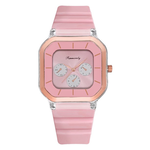 La correa casual de la moda mira el vestido pequeño del reloj del cuarzo del dial de las señoras del gel de sílice Wmkox8yii gfajkfgbkjabf1570