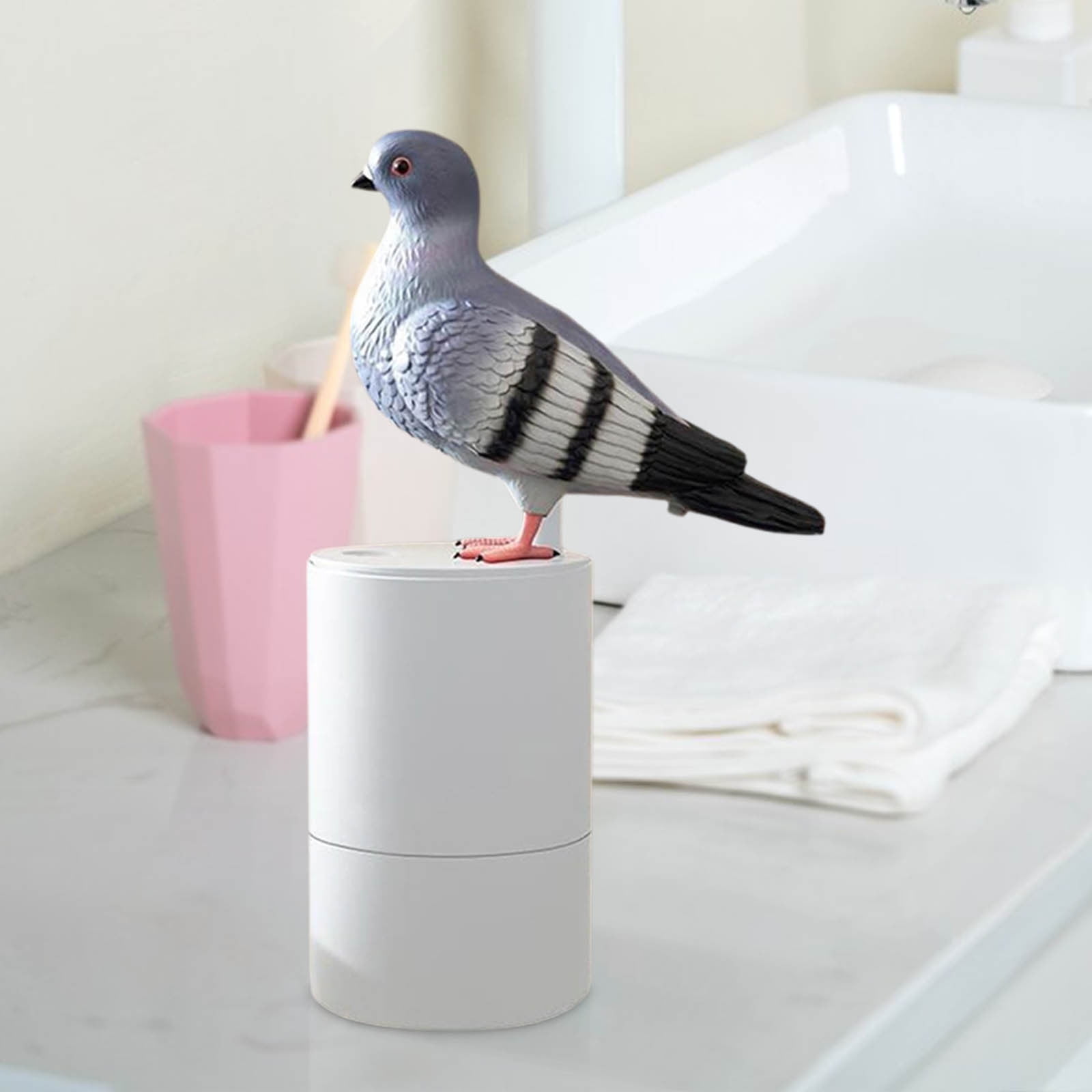 Bird of Peace Foam Soap Dispenser, Foaming Soap Dispenser, Funny Pigeon Poop Induction Hand Washer Automatic Soap Dispenser, Touchless Soap Dispenser for Kitchen & Bathroom