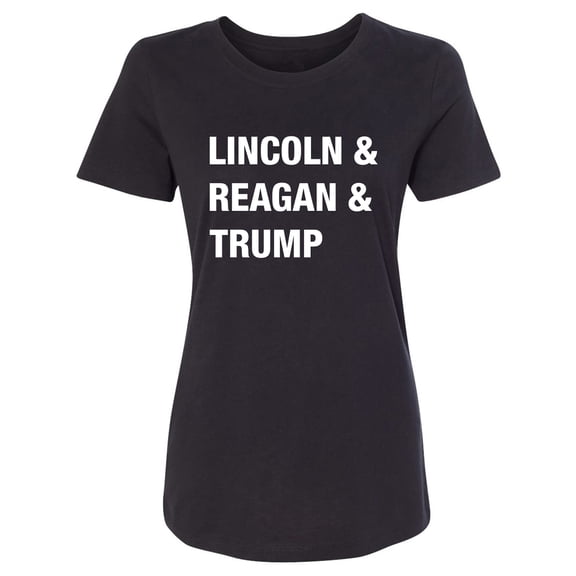 Lincoln & Reagan & Trump Womens crewneck tee