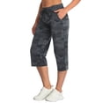 thumbnail image 2 of Casual Women Loose Joggers Wide Leg Crop Drawstring Yoga Sweatpants, 2 of 6