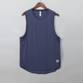 thumbnail image 5 of Beach Tank Tops for Men Athletic Shirts Sleeveless Workout Tank Top Sports Base Layer Running Basketball Training Tee Navy 4XL, 5 of 9