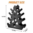 thumbnail image 3 of Dumbbell Stand, Dumbbell Rack with Multi Functional Storage, Heavy Duty Steel Construction & Matte Black Finish, Space Saving Home Gym Equipment for Dumbbells & Accessories, Fitness Organizer, 3 of 9