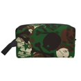 thumbnail image 2 of Uemuo Camouflage Skull Pattern Portable Toiletry Bags with Handle, Waterproof travel Make up Bags for Women, Large Capacity Travel Cosmetic Bags, 2 of 9