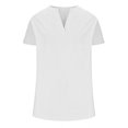 thumbnail image 4 of Yuzhih Women's Tops Loose V Neck Short Sleeve Shirts Casual Lightweight Flowy Blouses Summer Outfits, 4 of 5
