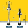 thumbnail image 2 of One Touch Kick Down Door Stop, Door Stop, Heavy Duty Door Stop, Door Bottom, Height Adjustable Rubber Head (Satin Nickel 4" x 1 Pack), 2 of 9