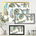 thumbnail image 4 of Designart 'Green Feathers Set On White' Bohemian & Eclectic Framed Art Print, 4 of 4