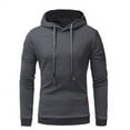 thumbnail image 1 of Fo Sweat à Capuche Classique Matelassé à Motif Carré pour Hommes (DarkGray, L), 1 of 10
