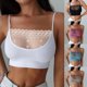 thumbnail image 1 of gran tamaño de las mujeres de encaje patchwork correa festoneado halter sujetador tops chalecopangjing, 1 of 3