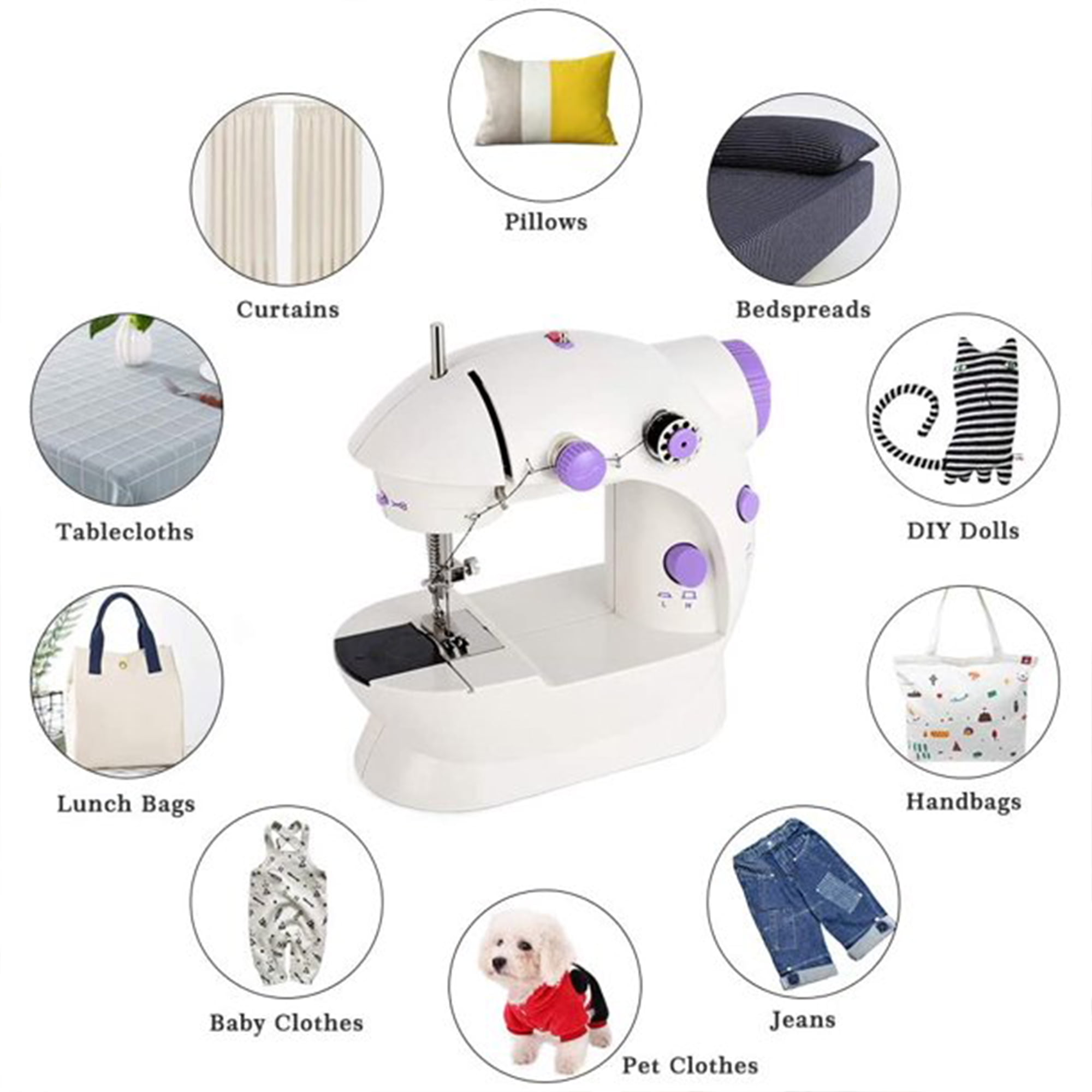 Buy Sewing Machine, Small Sewing Machine with Extension Table for  Beginners, Kids Sewing Machine Adjustable 2 Speed with Sewing Kits, Best  Gift for Kids Women Space Saver, DIY, Household and Travel Online