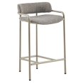 thumbnail image 1 of Madison Park Copeland 25.25" Solid Wood Polyester Counter Stool in Gray, 1 of 9