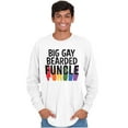 thumbnail image 3 of Big Gay Bearded Funcle Uncle Rainbow Men's Long Sleeve Tee T Shirt Brisco Brands S, 3 of 6