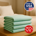 thumbnail image 2 of Wave Reusable Washable Underpads Large Bed Pads with Waterproof Backing, for use as Incontinence Bed Pads,Reusable pet Pads, Great for Dogs, Cats, and Bunny, Made in The USA (34" x 36" ( Pack 4), 2 of 7