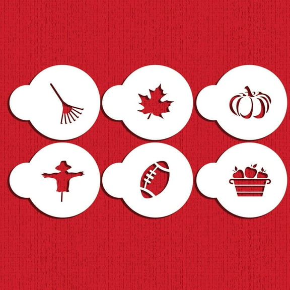 Fall AutumnSeason Cupcake/Cookie Top Stencil Set C1036 by Designer Stencils