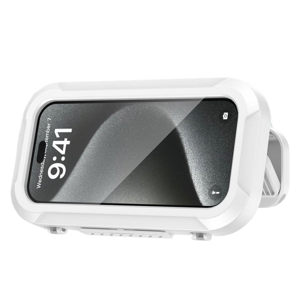 Cateissary Caja impermeable para teléfono móvil, Interior sellado, pantalla táctil fácil, pantallas horizontales y verticales Teléfono y Comunicación blanco
