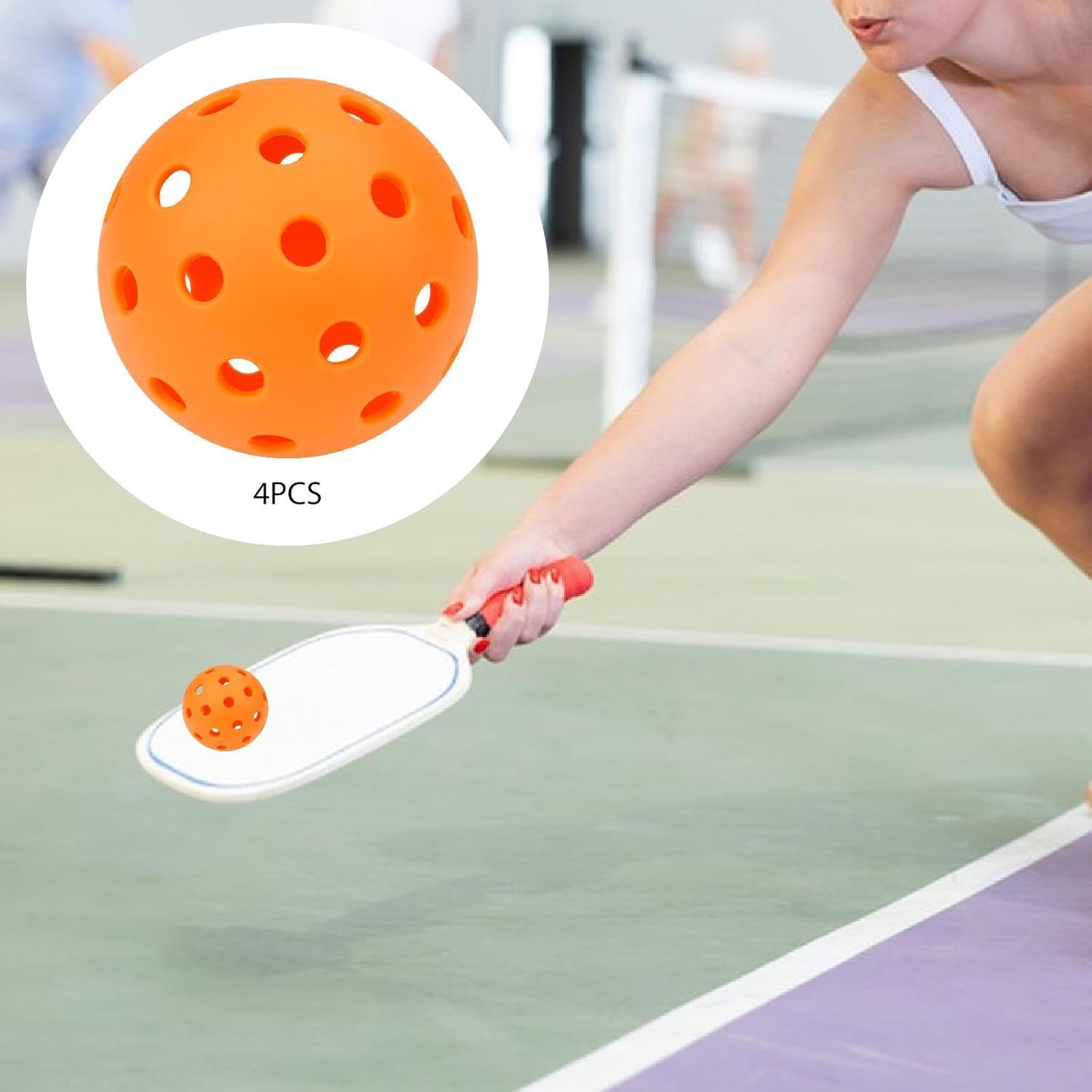 Glow in The Dark Pickleballs - Light up Pickleball Balls Indoor Outdoor Pickleballs Usapa Approved, Pickle Balls 4 Pack Sports Equipment Gifts for Pickleball Lovers