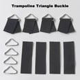 thumbnail image 4 of sunsanly 30Pcs Trampoline Triangle Buckle with Webbing Heavy Duty Galvanized Steel Wire Metal Triangular V-shaped Ring Kids Trampoline Replacement Parts Accessories, 4 of 7