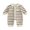 Apricot, variant on RUINIXCW Baby Boy Fall Romper Stripe Print Collared Buttons Long Sleeve Jumpsuits